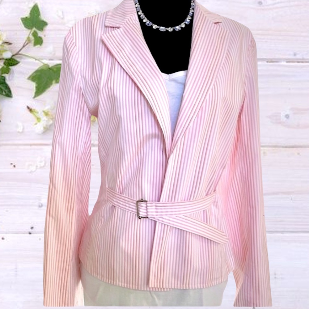 EXPRESS striped cotton lightweight Blazer